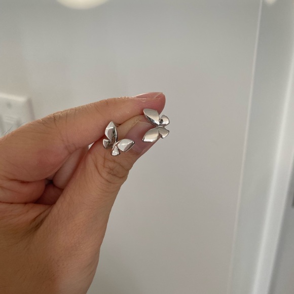 Sterling silver earrings, a set of 4 - Picture 3 of 6